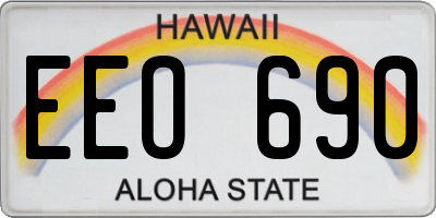 HI license plate EEO690