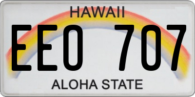 HI license plate EEO707