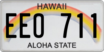 HI license plate EEO711