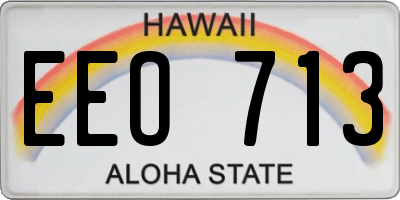 HI license plate EEO713