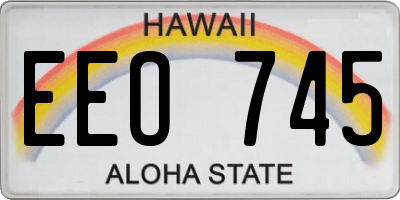 HI license plate EEO745