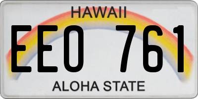 HI license plate EEO761