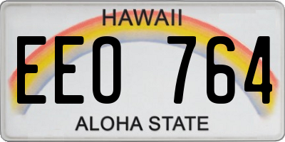 HI license plate EEO764