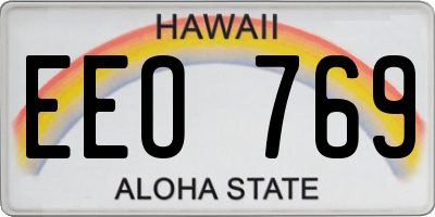 HI license plate EEO769