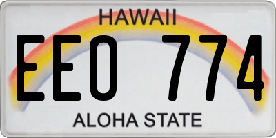 HI license plate EEO774