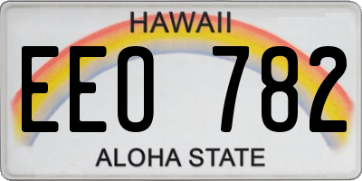 HI license plate EEO782
