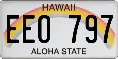 HI license plate EEO797
