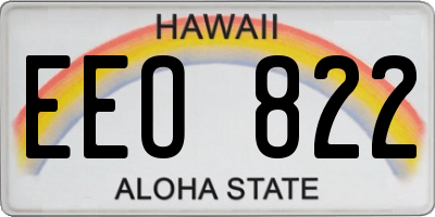 HI license plate EEO822