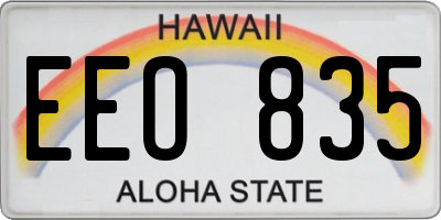 HI license plate EEO835