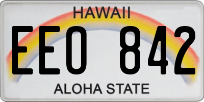 HI license plate EEO842