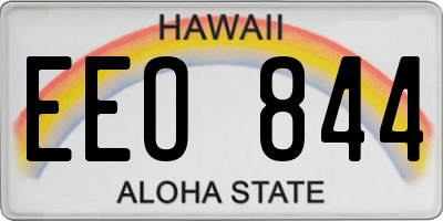 HI license plate EEO844
