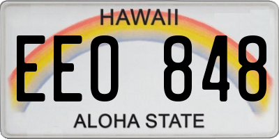 HI license plate EEO848