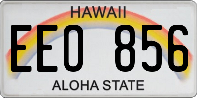 HI license plate EEO856