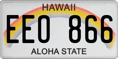 HI license plate EEO866