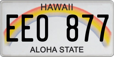 HI license plate EEO877