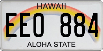 HI license plate EEO884