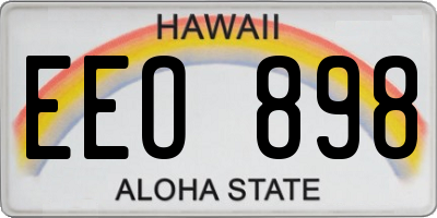 HI license plate EEO898