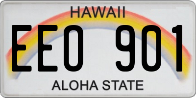 HI license plate EEO901