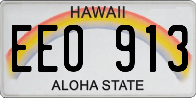 HI license plate EEO913