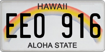 HI license plate EEO916