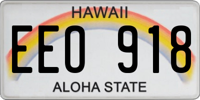 HI license plate EEO918