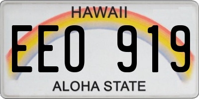 HI license plate EEO919