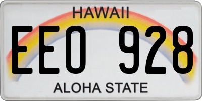HI license plate EEO928