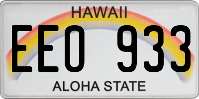 HI license plate EEO933