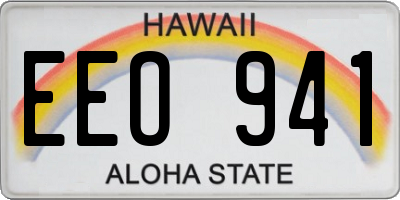 HI license plate EEO941