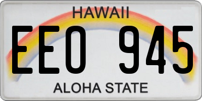 HI license plate EEO945