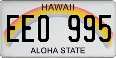 HI license plate EEO995