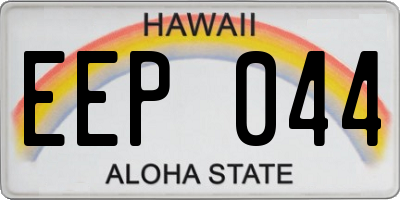 HI license plate EEP044