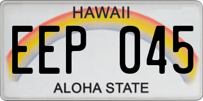 HI license plate EEP045