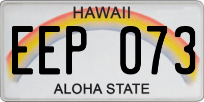 HI license plate EEP073