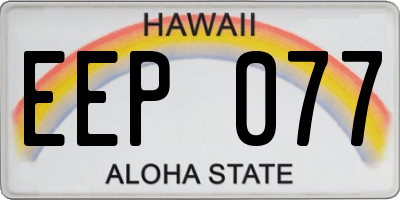 HI license plate EEP077