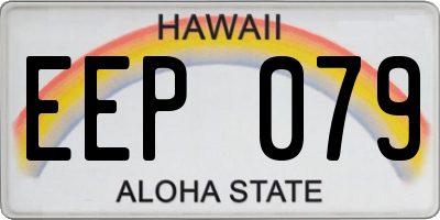 HI license plate EEP079