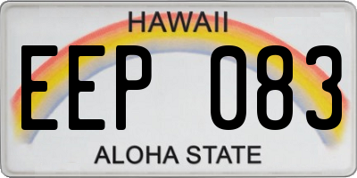 HI license plate EEP083