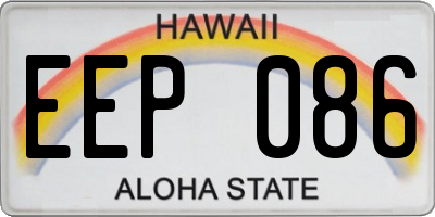 HI license plate EEP086