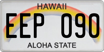 HI license plate EEP090