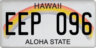 HI license plate EEP096