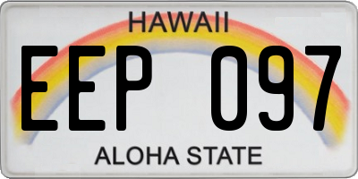 HI license plate EEP097