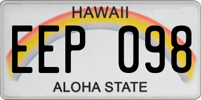 HI license plate EEP098