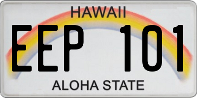 HI license plate EEP101