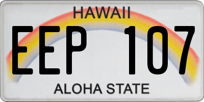 HI license plate EEP107