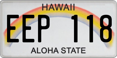 HI license plate EEP118