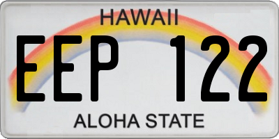 HI license plate EEP122