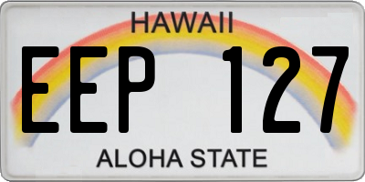 HI license plate EEP127