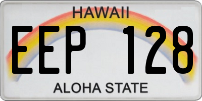 HI license plate EEP128