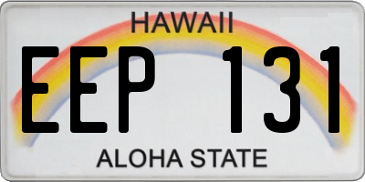 HI license plate EEP131