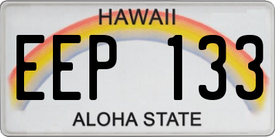 HI license plate EEP133